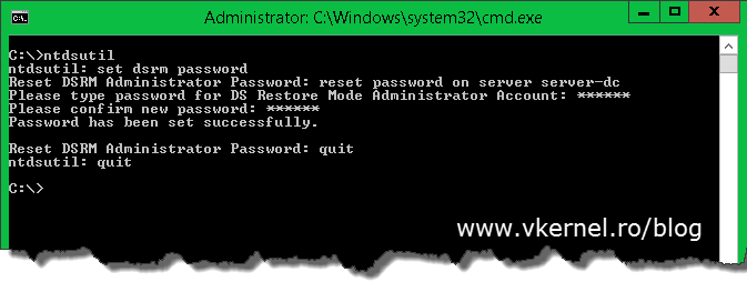 Reset DSRM Administrator Password-1