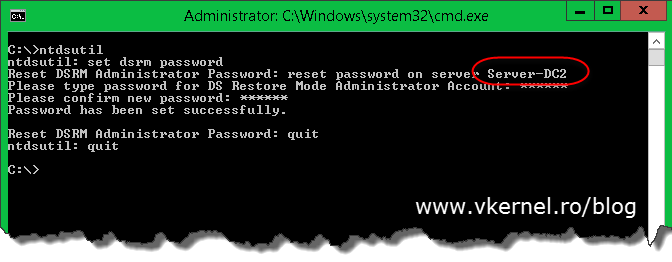 Reset DSRM Administrator Password-2