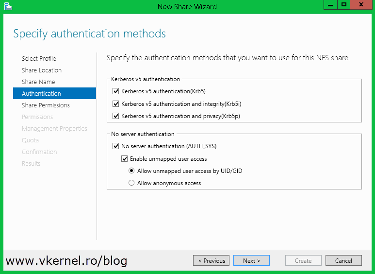 Configure NFS on Windows Server