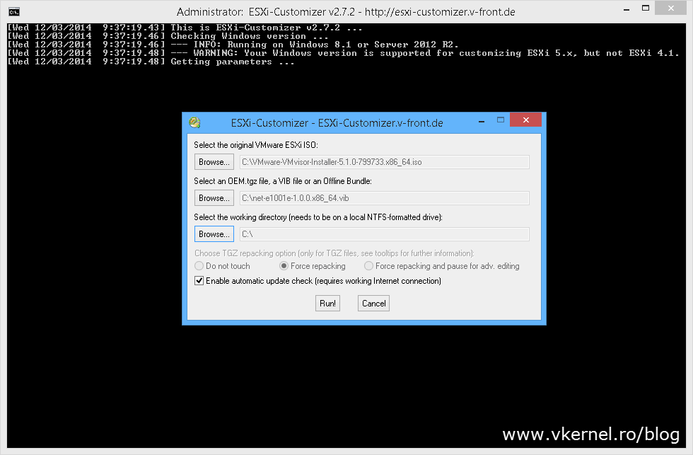 Add Drivers to ESXi ISO