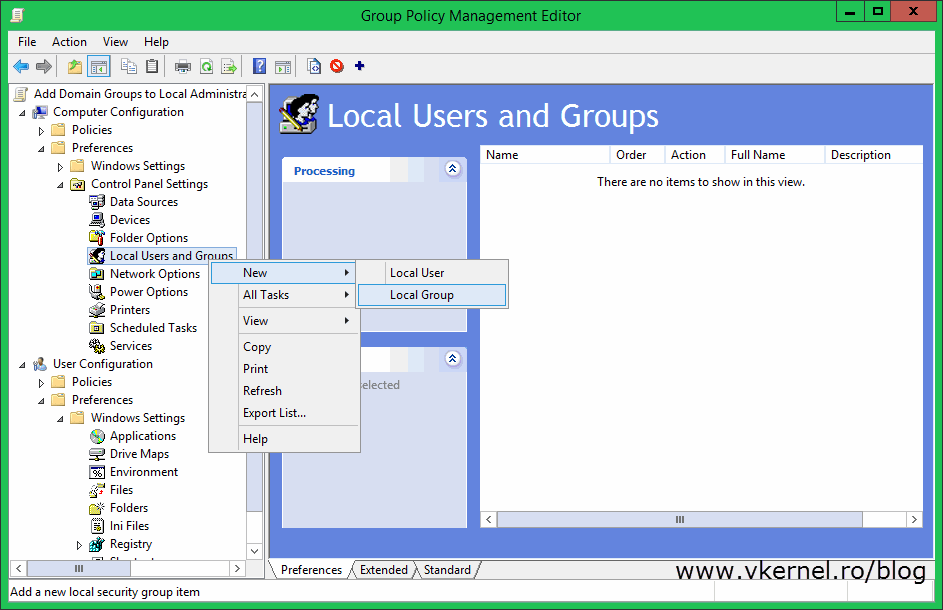 Configure Local Groups using Group Policy Preferences