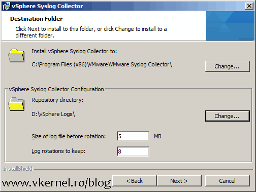 Install-Configure VMware vSphere Syslog Collector-04