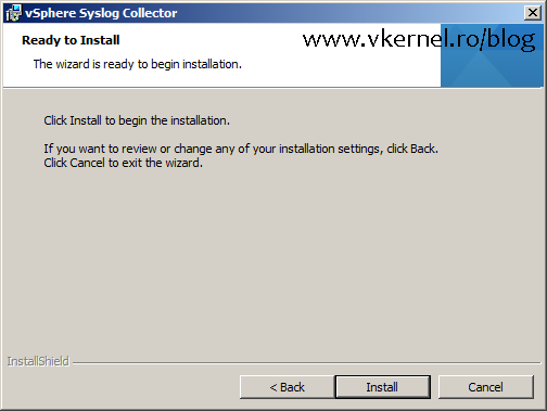 Install-Configure VMware vSphere Syslog Collector-12