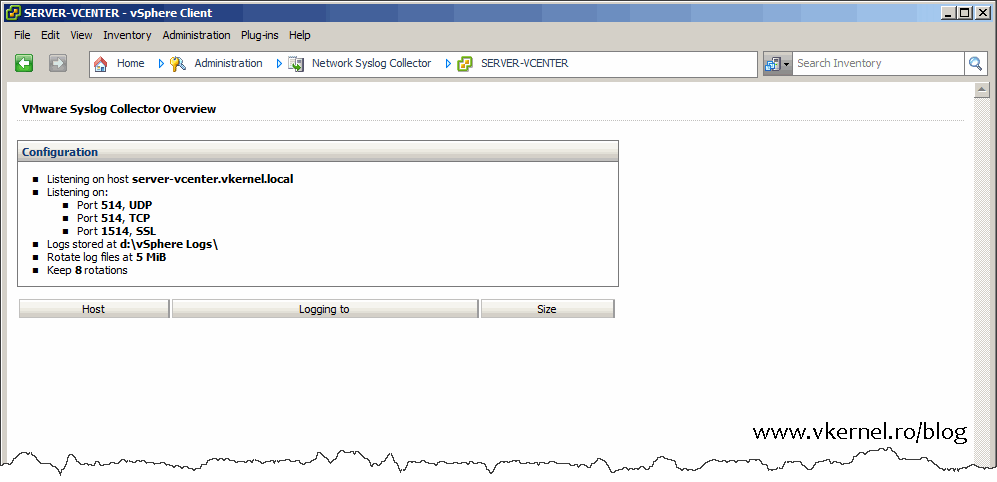 Install-Configure VMware vSphere Syslog Collector-17