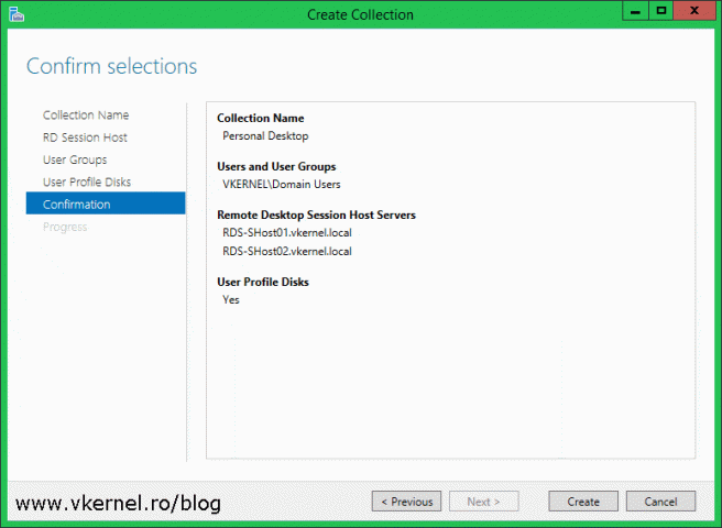 Creating Session Collections on RDS 2012 R2