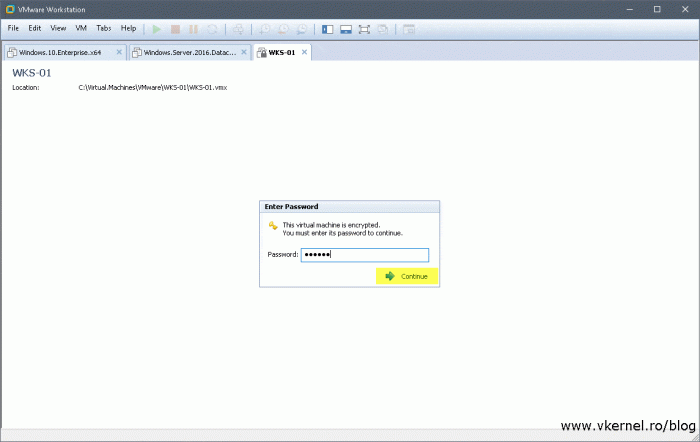 Importing restricted virtual machine in VMware Workstation