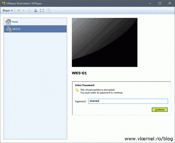 Importing restricted virtual machine in VMware Player