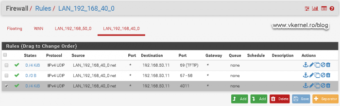 Opening port 4011 on UDP in the firewall from the clients VLAN to WDS server