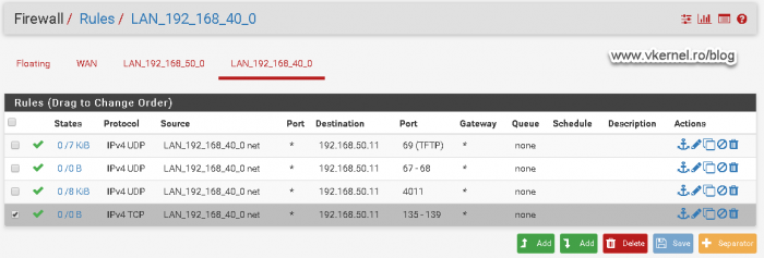 Opening NetBIOS ports on UDP in the firewall from the clients VLAN to WDS server