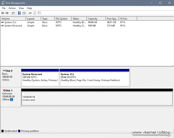 iSCSI disk showing as available in client machine