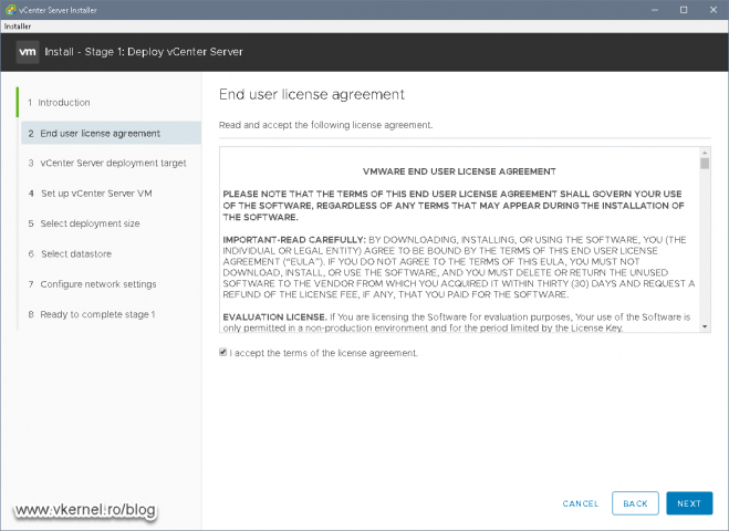 Accepting the License Agreement