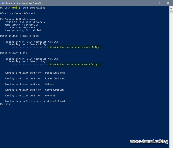 Analyzing the state of the domain controller from the command line