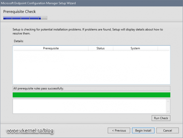 SCCM prerequisites checker passing all the prerequisites